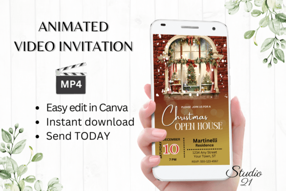 Animated Christmas Open House Invite: Your Digital Holiday Solution