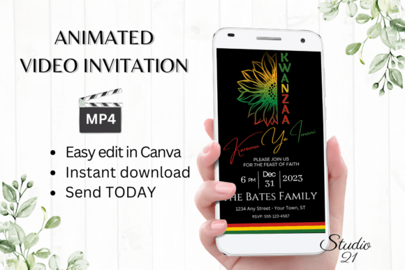 Animated Kwanzaa Invitation: A Modern Digital Design Asset