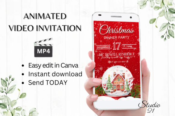 Electronic Snow Globe XMas Invitation: A Festive Digital Experience
