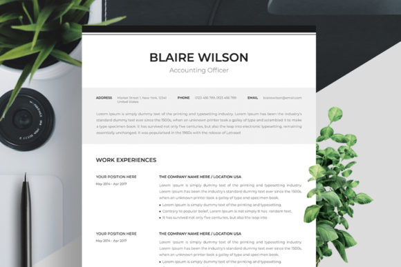 Minimalist Resume/CV and Cover Letter Te: Your Professional Edge