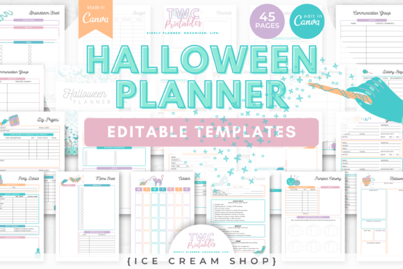 Plan a Spooktacular Event with Halloween Planner Canva Templates | ICE