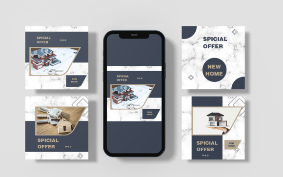 Real-estate Social Media Template-021-22: Elevate Your Listings